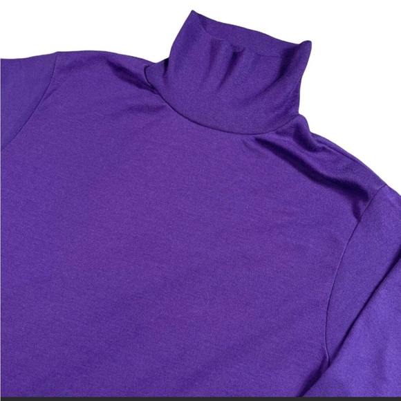 U.S. Style Force vintage purple long sleeve soft thin turtleneck shirt EUC - Picture 3 of 9